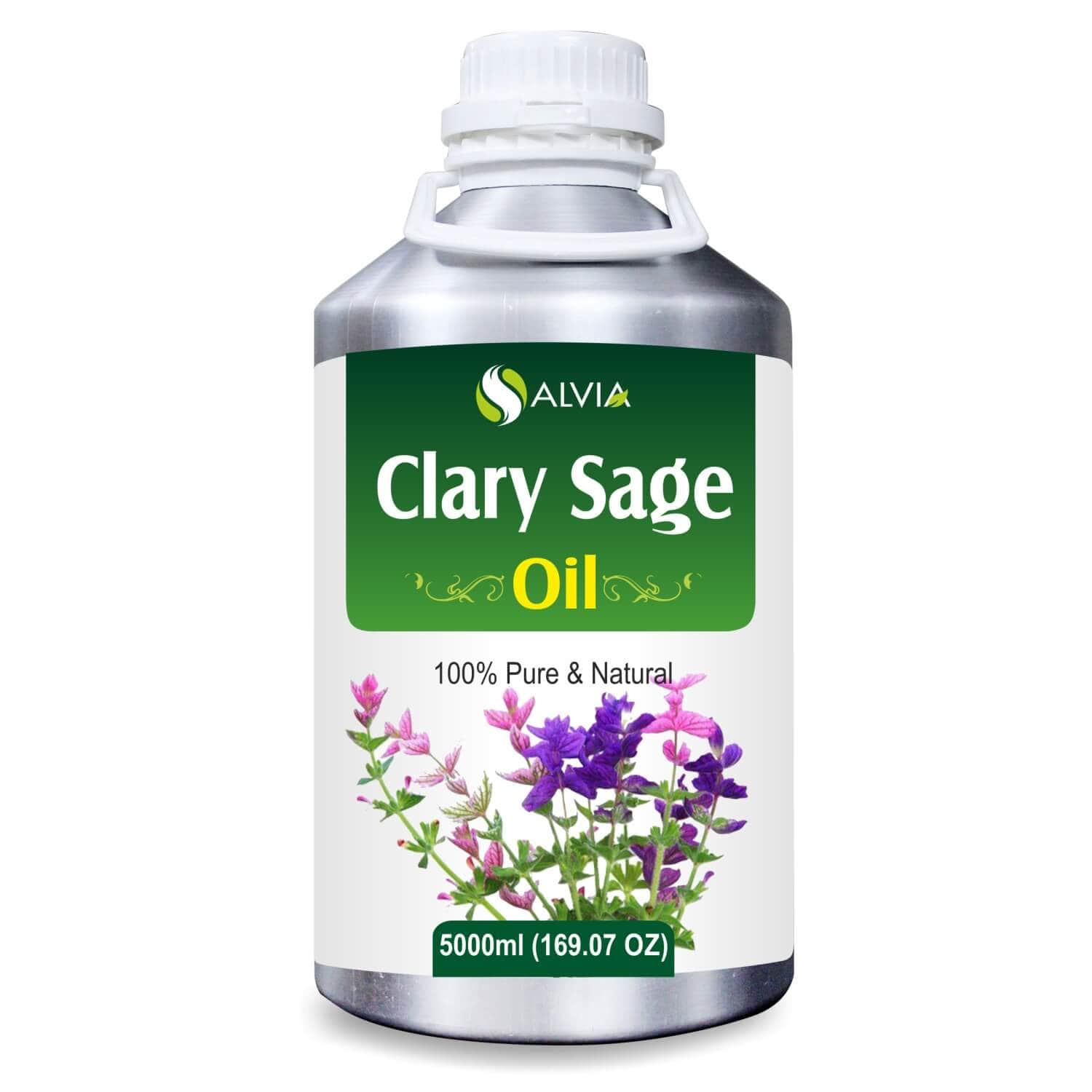 Salvia Natural Essential Oils,Greasy Oil,Acne,Anti-acne Oil,Oil for Greasy hair,Best Essential Oils for Hair 5000ml Clary Sage Oil (Salvia sclarea) 100% Natural Pure Essential Oil Alleviates Stress, Gives Relaxation,  Promotes Hair Growth, Calms Skin Rashes